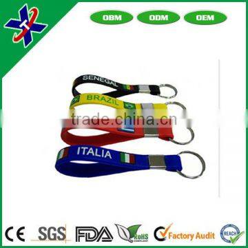 world cup promotional silicone key chain wristband