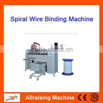 Automatic book binding machine with spiral wire