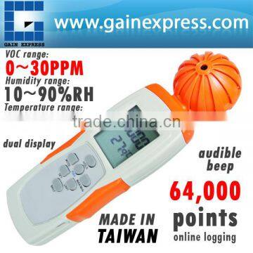 Handheld VOC Meter 64K Memory Datalogger Relative Humidity RH Ethanol Amonia Toluene Data Logger Taiwan Made