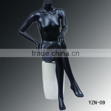2015 new adjustable window display black headless sexy female mannequin
