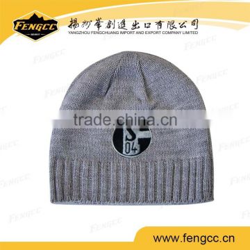 custome cheap acrylic yarn snow hat winter hat football team knitted sport hat beanie