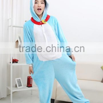 flannel cartoon adult animal jumpsuit animal pajamas jumpsuit doraemon design