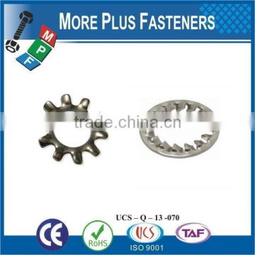Taiwan Stainless Steel 18-8 Copper Brass Aluminum Brass Lock Washer Type Of Lock Washers Star Lock Washer