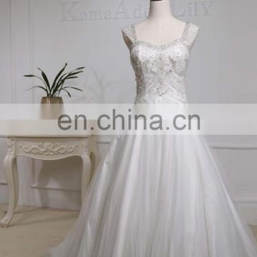 EBA16-P5 Top heavy beading sleeveless wedding dress