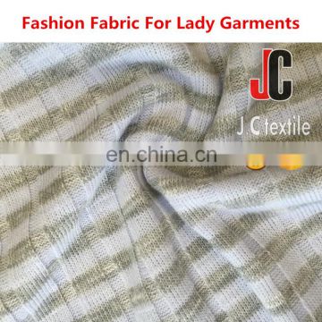 JC soft handfeel knit polyester rayon spandex rib fabric T/R FABRIC