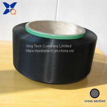 black conductive carbon inside nylon fiber filaments 20D/3F ring cross section for Anti-Static yarn/ESD fabrics/garment-XTAA016