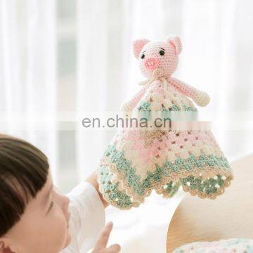 Yarncrafts Customized Hand Crocheted Yarn Baby Blanket Plush In Toys Soothing Towel