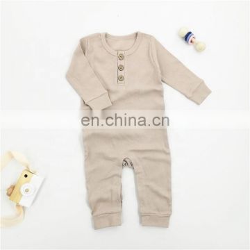 Wholesale Winter Long Sleeve Crotch Snap Warm Girl's Baby Pajamas Cotton