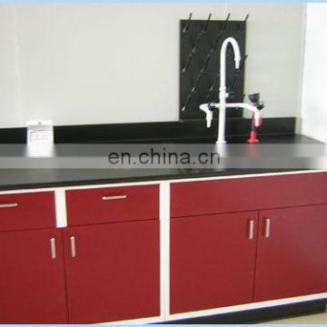 All Steel School science Laboratory Wall Bench With Hanging Cupboard