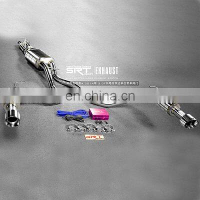 super racing tailpipe car exhaust for Land Rover Discovery car exhaust cat back with quad double tip