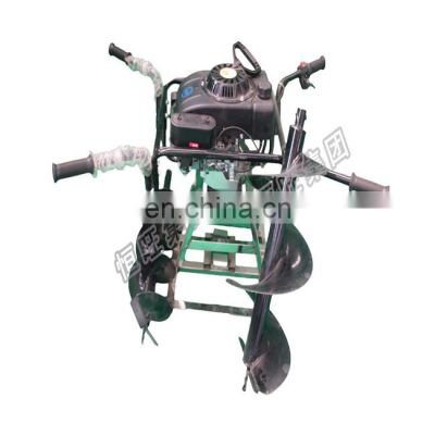 Tree planting earth auger drilling machine