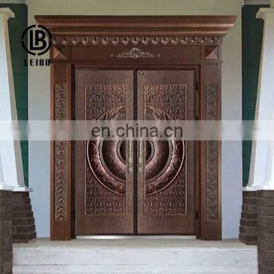 Luxury cast aluminium villa front door armored door with pick-proof design