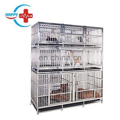 HC-R017A Stainless steel pet cages Animal Cages Stacked Dog Kennels Cages