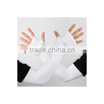 Anti-Slip Grip Stretch Outdoor Sport UV Sun Protection Full Arm Cover with Thumb Hole Arm Sleeve