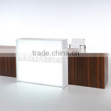 Modern New Design Glass and Wood Office Front Desk,Beauty Salon Reception Desk(SZ-RT051)