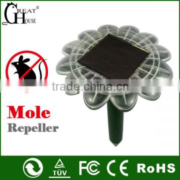 Newest pest repeller with sunflower shape solar gopher repeller in pest control GH-316E