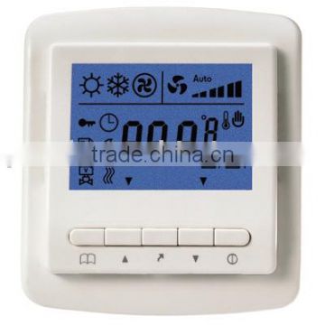 FCU thermostat with blue backlight LCD