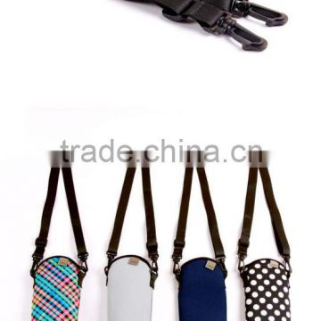 fashionable neoprene bottle holder with strap