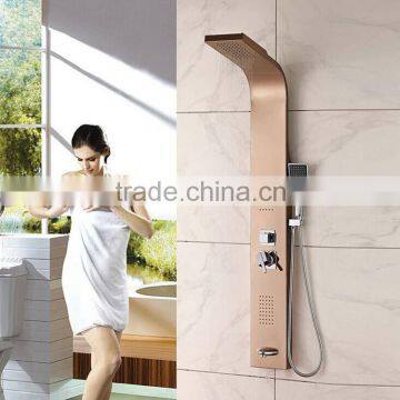 china factory luxury golden stainless steel bathroom shower panel Y-034