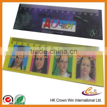 3D nontoxic plastic ruler (15*3cm) for promotion