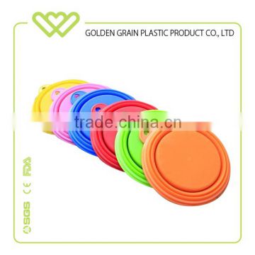 hot selling wholesale portable silicone collapsible dog feeding bowl