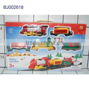 happy kids christmas electric toys train battery operated plastic slot train