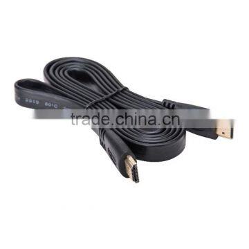 1.5m black Gold plated slimHDMI Cable full HD 1080P 3D
