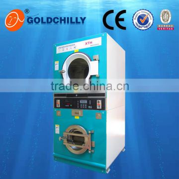 Best quality 8kg,10kg,12kg Stainless steel Paint commercial washing machine washer extractor dryer in one coin operated for sale