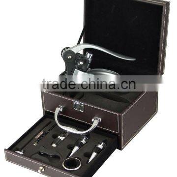 leather wine box