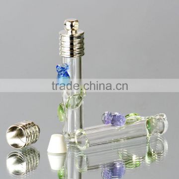 Mini glass perfume bottle pendant necklace with rose design Made in China                        
                                                Quality Choice