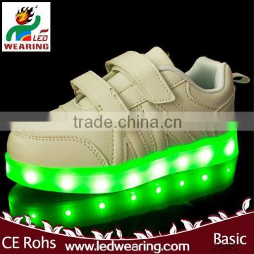 kid WINTTER rubber insole material and lace-up style led light women shoes