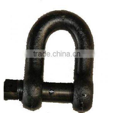 drop forged hardware tempered alloy steel/carbon steel lifting hoist DW shape heavy duty shackle