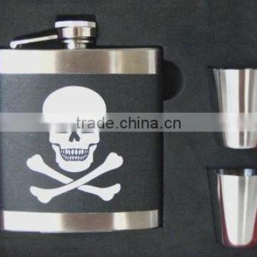 3pcs stainless steel hip flask gift set