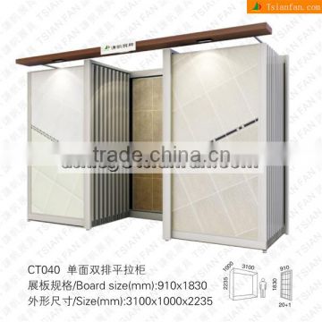 two side sliding display stand for ceramic tiles in showroom/trade show ceramic tiles exhibition display rack stand CT040