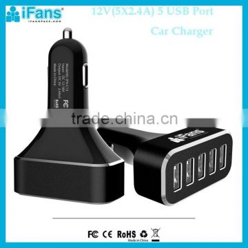 5 USB output car charger