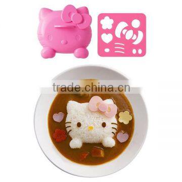 cheapest Kitchen plastic cat shaped sushi rice mold/plastic mold making