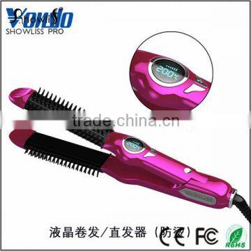 Hot selling product CR-01 hair straightener curler with CE ROHS FCC Certified product