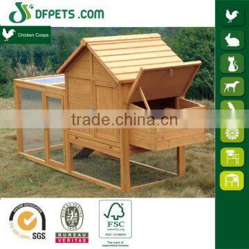 Outdoor Easy Cleaning Nature Wood Color Chicken Coop