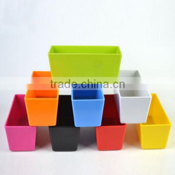 Wholesale cheap bright color rectangle plastic planters