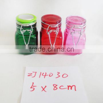 90ml mini glass sealed canister with lid ZJ14030