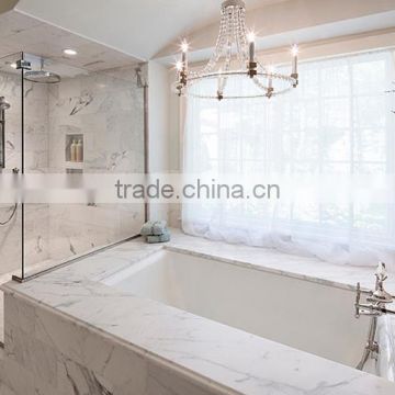 Chinese interior design natural stone top polishing white marble tile