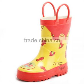 kids carton rubber rain boots
