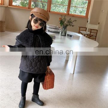 2020 winter clothes new girls big lapel belt padded jacket children's thick padded jacket