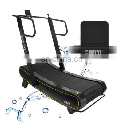 new fitness machine motorless and innovated slats manual curved treadmill for home/commercial best price running machine