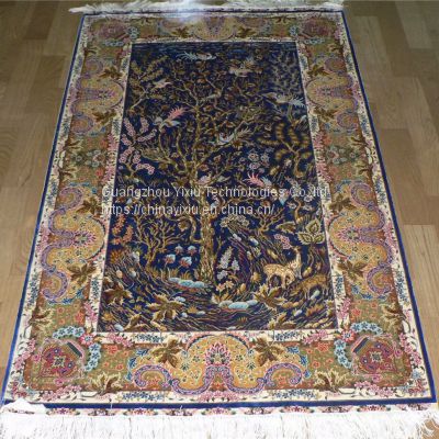 YAMEI handmade silk persian prayer rug for sale szie 4x6ft