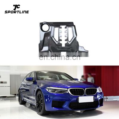 Carbon Fiber F90 M5 Car Engine Motor Cover for BMW M5 V8 GAS Turbocharged 2018 2019 2020