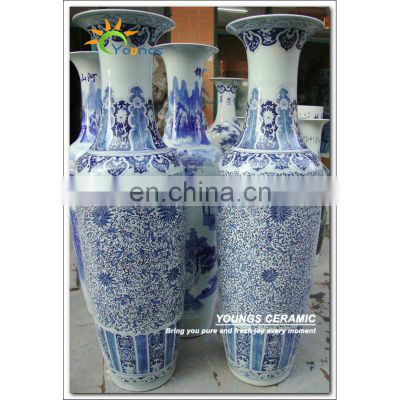 Wholesale H 6 FEET Big Chinese Antique Hand Painted Porcelain Vases