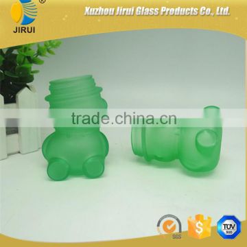 New Style Green Bear Shape Glass Jar 70ml glass candy jar