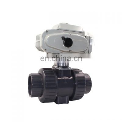 CTB two way motorized pvc ball valve with electric actuator 220V 380V 24V valve pvc ball valve with electric actuator