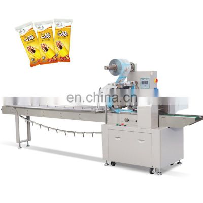 Fully Automatic Horizontal Wrapping Flow Pack Multifunction Food Packing Machine for Lolly Popsicle/Vegetable/Bread/Cake/Biscuit